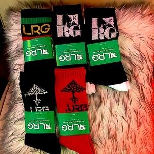5 Brand New Lifted Research Group Socks. Size L